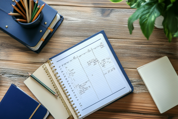 kapild_overhead_view_of_an_organised_wooden_desk_with_a_stack_c1e17aae-484e-4c92-bc0e-c2de531673be_1